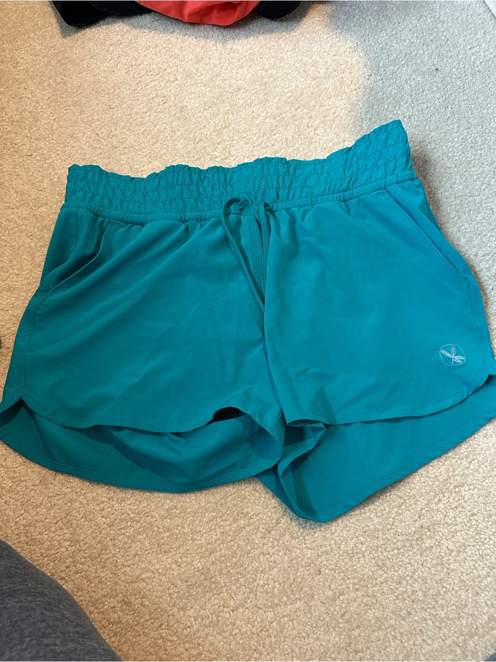 Carve Designs Teal Women’s Athletic Shorts with Drawstring Waist